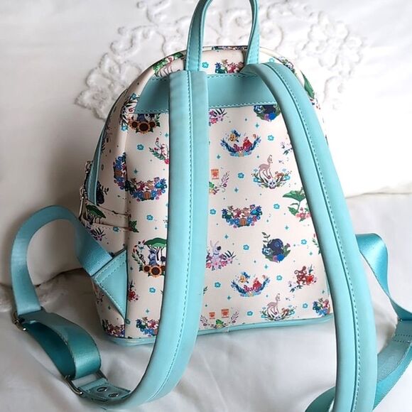 Disney Loungefly Princess Companions Mini Floral Backpack - Picture 4 of 17